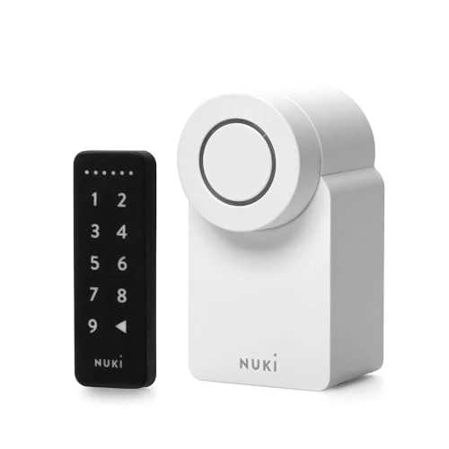 Nuki Smart Lock Go & Keypad (2025), Schlüsselloses Türsystem mit Auto Unlock und Code-Eingabe, App-Steuerung, einfache Montage, kompatibel mit Alexa, Apple, Google – Produktbild bei Amazon