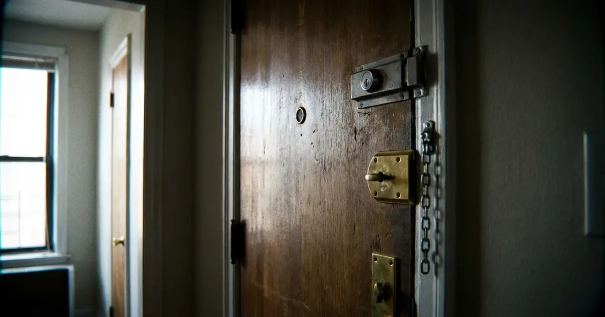 Einbruchschutz an Haustür mit Panzerriegel und Sicherheitsschloss