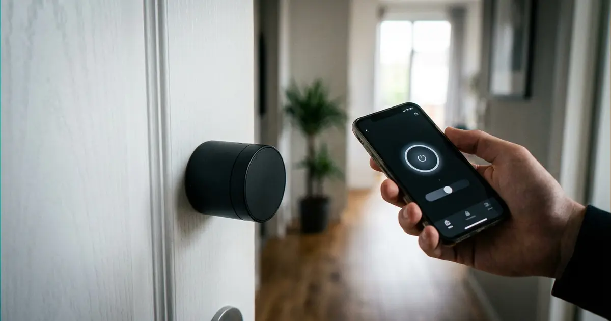 Nuki Smart Lock Pro an einer Holztür montiert — Test und Erfahrungsbericht 2026