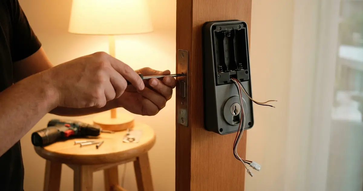 Smart Lock wird ohne Bohren auf einen Schließzylinder nachgerüstet